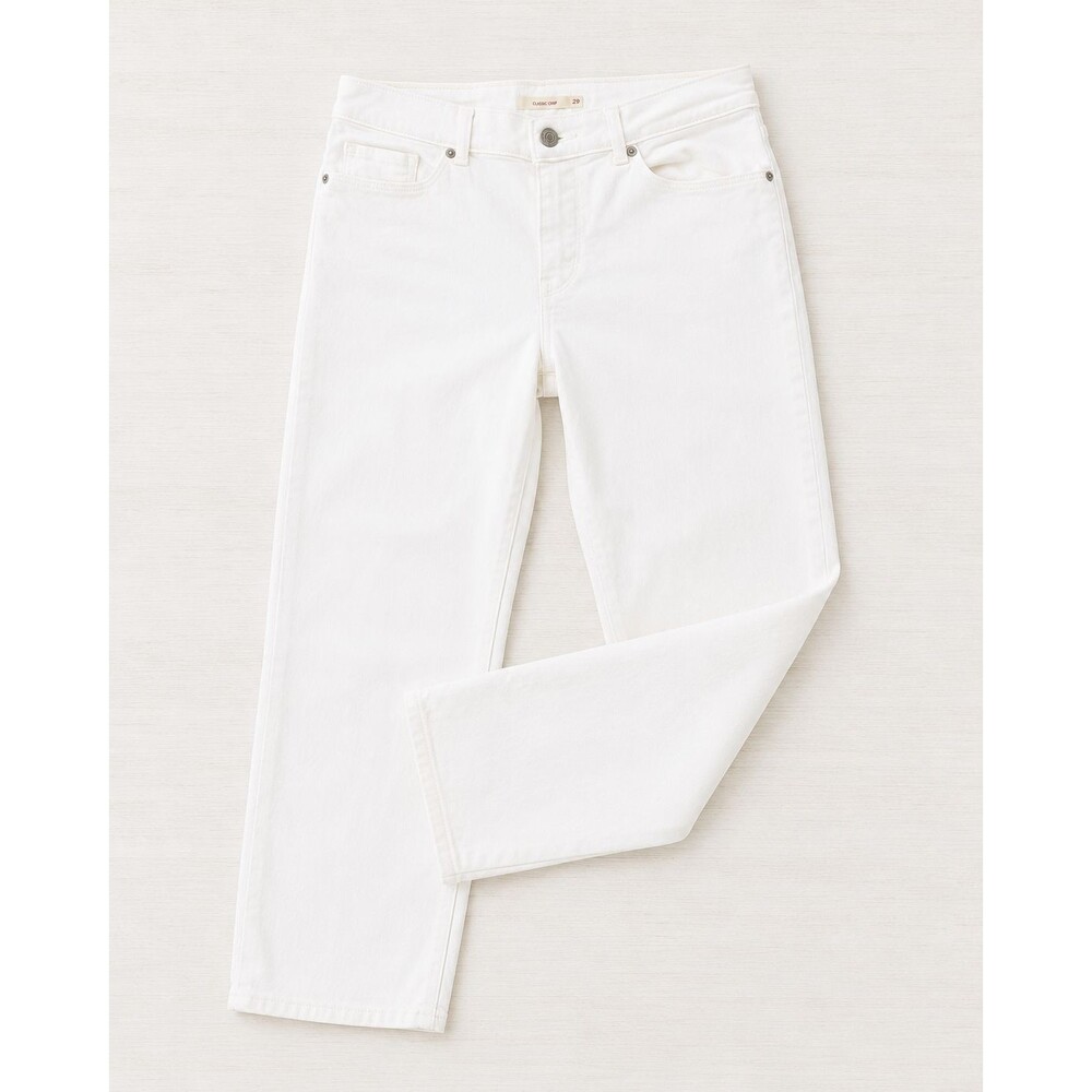 Levi’s Classic Crop‎ Jeans Womens 29 White Stretch Denim Cropped Ankle